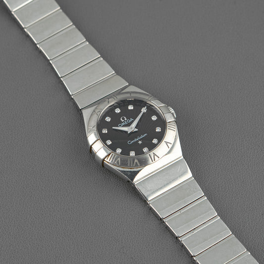 Omega Constellation Quartz Black Diamond Dial 27mm