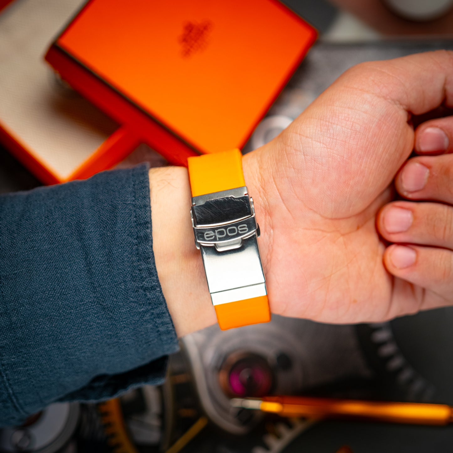 Epos Sportive Diver Skeleton Black Orange 43mm