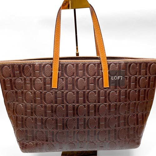 Carolina Herrera Tote café monograma de letras