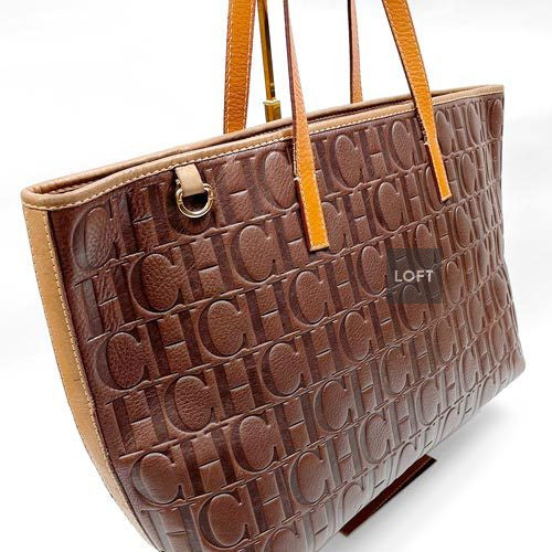 Carolina Herrera Tote café monograma de letras