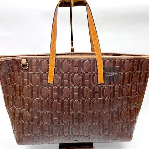 Carolina Herrera Tote café monograma de letras