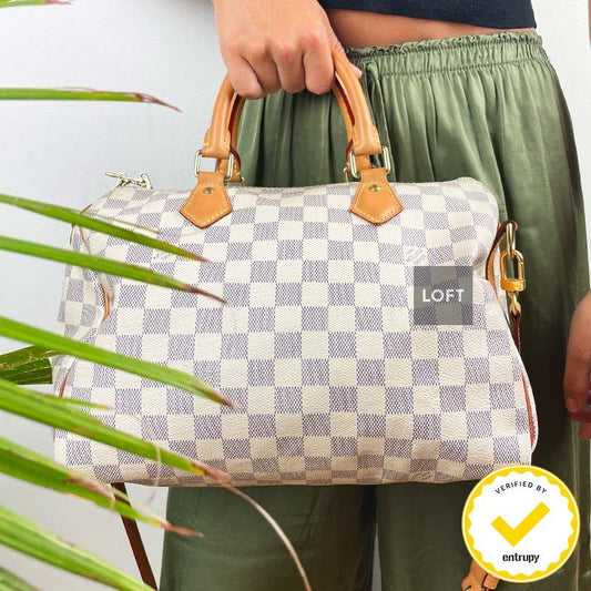 Louis Vuitton Speedy Bandouliere 30 Damier Azur