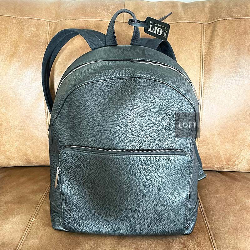 Hugo Boss mochila de cuero