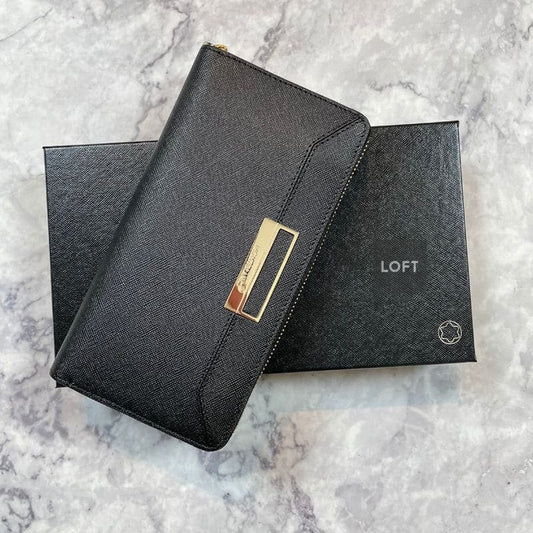 Montblanc Sartorial Long 8cc Black Leather Ladies Wallet