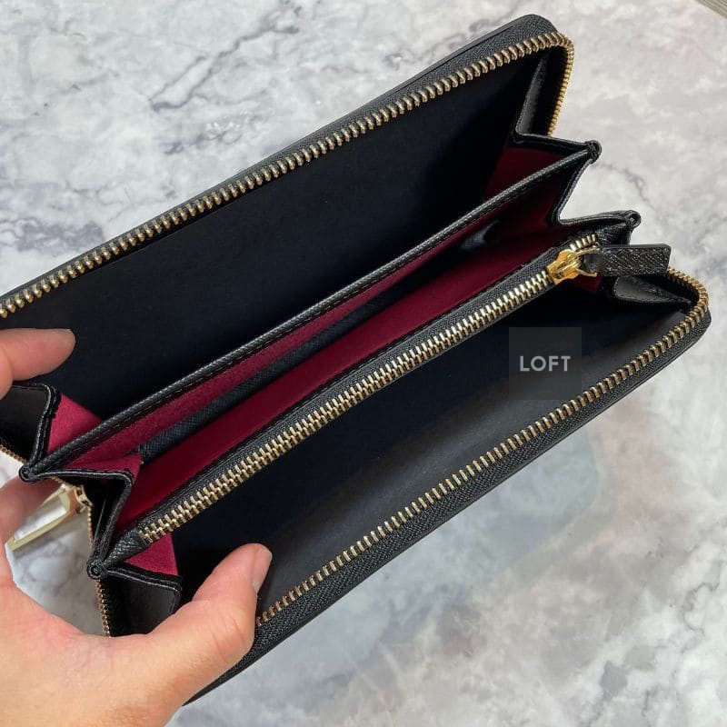 Montblanc Sartorial Long 8cc Black Leather Ladies Wallet