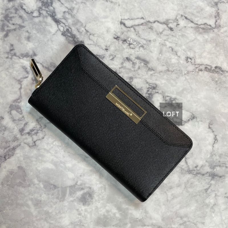 Montblanc Sartorial Long 8cc Black Leather Ladies Wallet