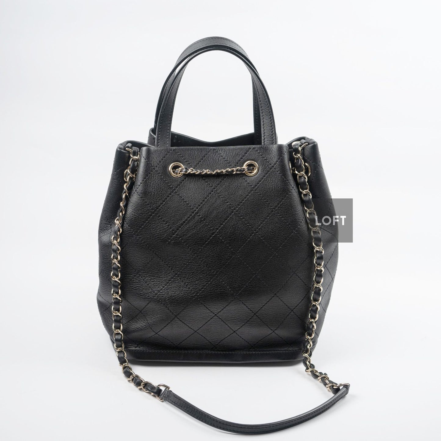 Chanel Bucket Bag Lambskin & Gold Metal