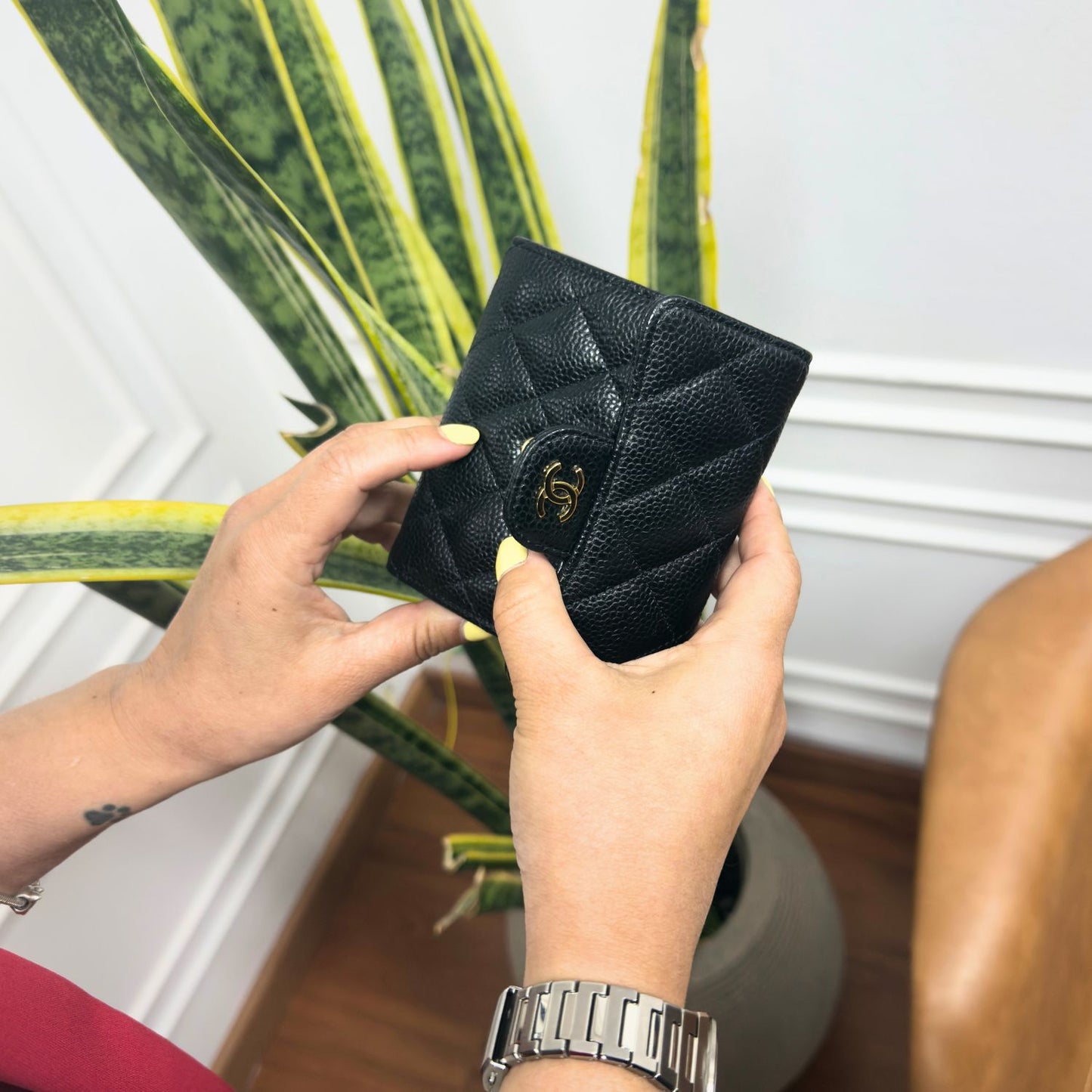 Chanel Billetera Mini Negra