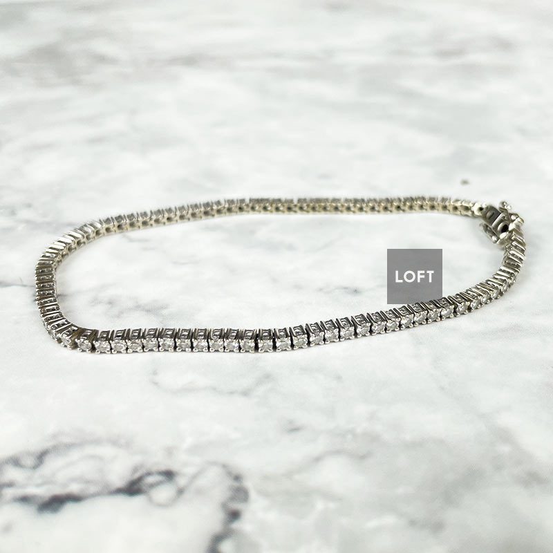 Stefan Tenis oro blanco y diamante