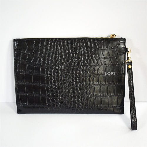 Roberto Cavalli Clutch Grande Cuero Negro