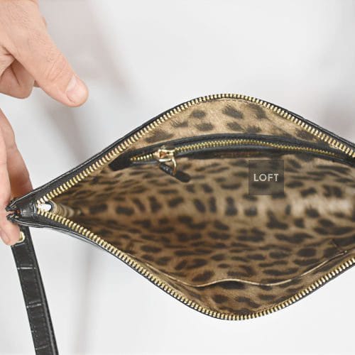 Roberto Cavalli Clutch Grande Cuero Negro
