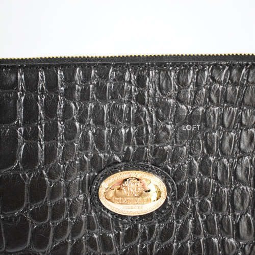 Roberto Cavalli Clutch Grande Cuero Negro