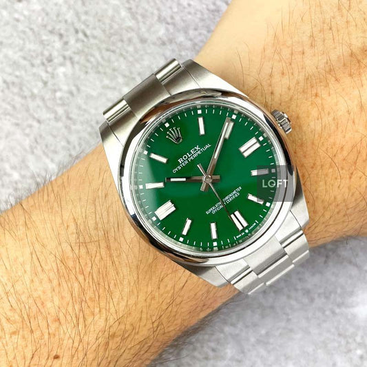 Rolex Oyster Perpetual Dial Verde 41 mm