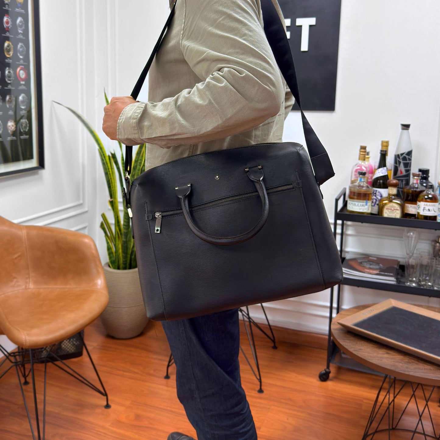 Montblanc Maletín Cuero negro Meisterstück