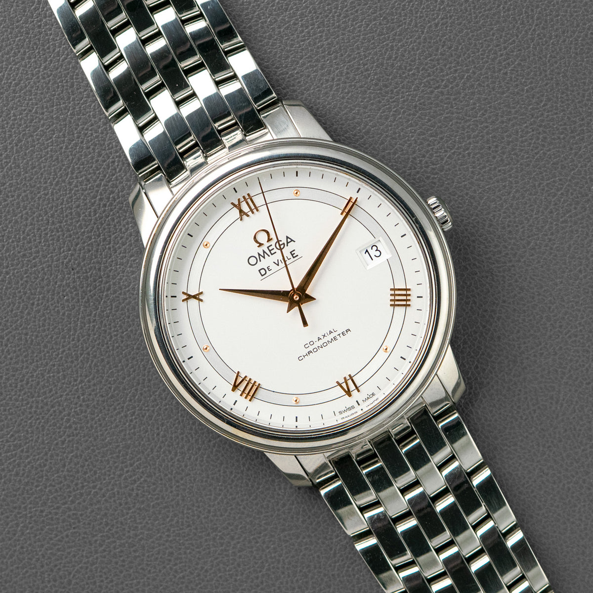 Omega De Ville Prestige Co-Axial Silver Dial 39.5mm