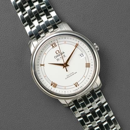 Omega De Ville Prestige Co-Axial Silver Dial 39.5mm