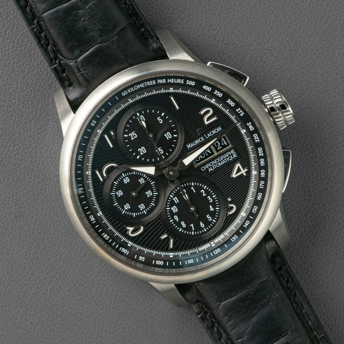 Maurice Lacroix Masterpiece Chronograph Black Dial 40mm