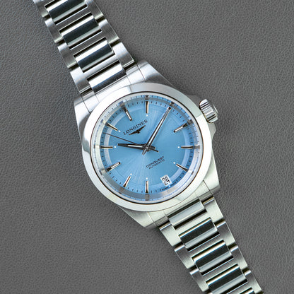 Longines Conquest Automatic Lavender Dial 34mm