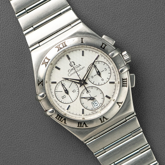 Omega Constellation Double Eagle Chronograph Silver Dial 39mm