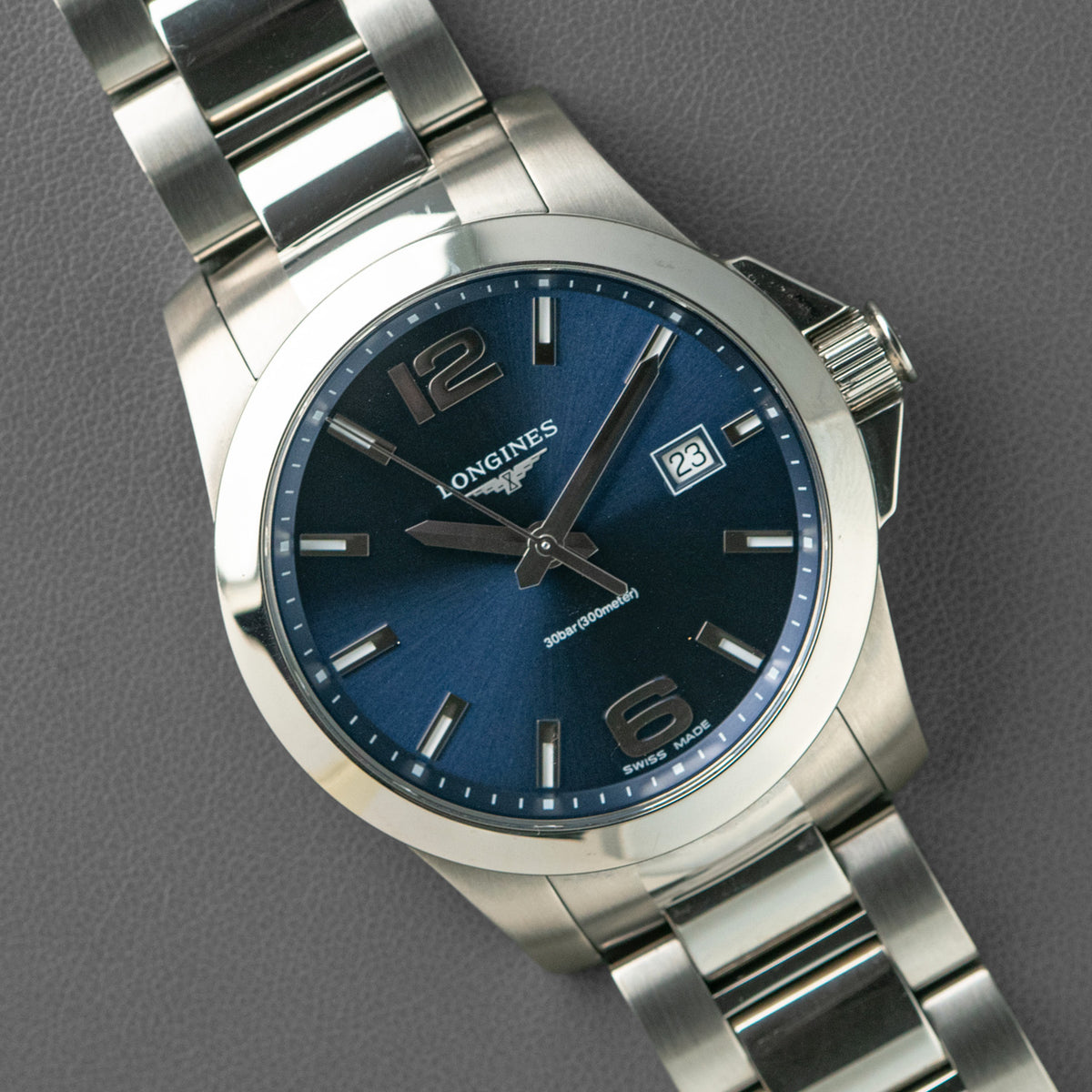Longines Conquest Quartz Date Blue Dial 41mm