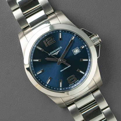 Longines Conquest Quartz Date Blue Dial 41mm
