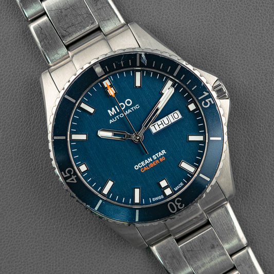 Mido Ocean Star Automatic Caliber 80 Blue Dial 42.5mm