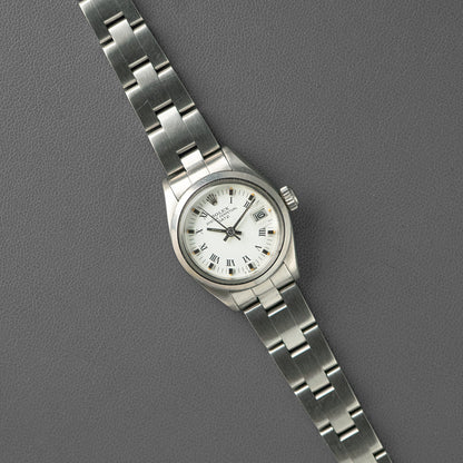 Rolex Oyster Perpetual Date 6916 White Roman Dial 26mm