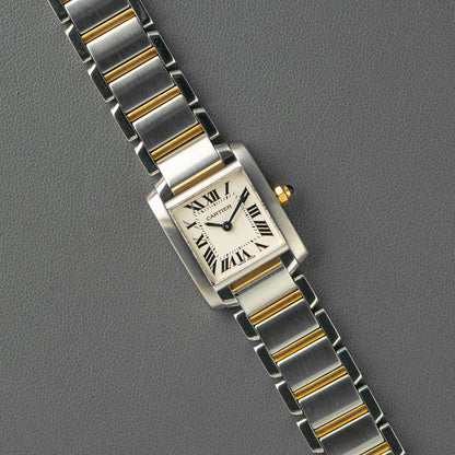 Cartier Tank Française Small Two-Tone Silver Dial 20mm