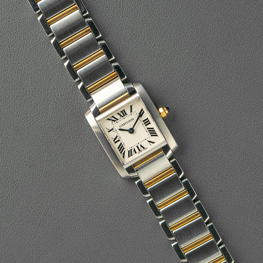 Cartier Tank Française Small Two-Tone Silver Dial 20mm