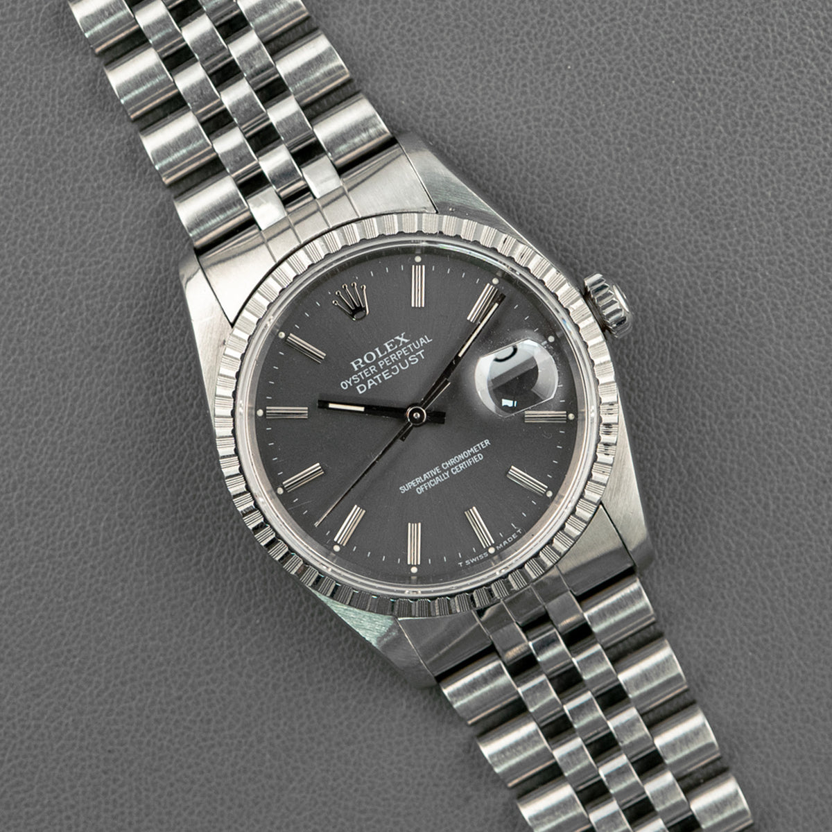 Rolex Datejust Jubilee 16220 Grey Dial 36mm