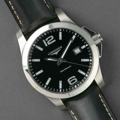 Longines Conquest Quartz Date Black Dial 42mm