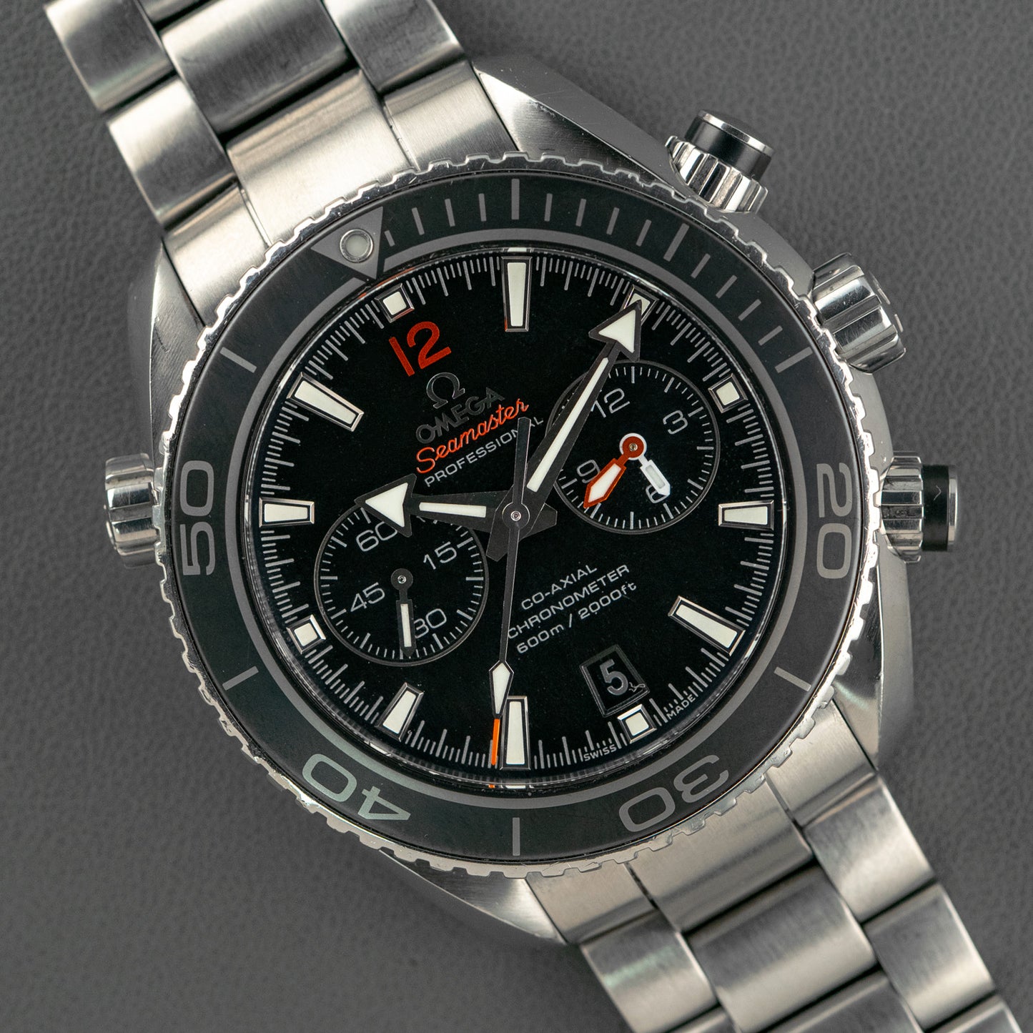 Omega Planet Ocean 600M Chronograph Black Dial 45.5mm