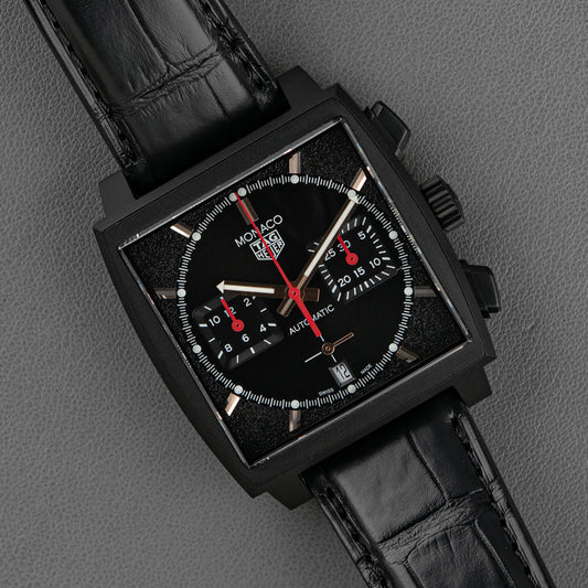 TAG Heuer Monaco "Dark Lord" Black Dial 39mm