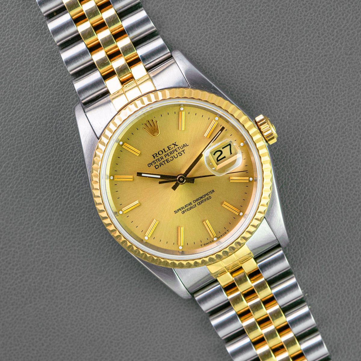 Rolex Datejust 16233 Two-Tone Champagne Dial 36mm