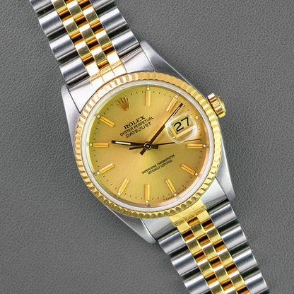 Rolex Datejust 16233 Two-Tone Champagne Dial 36mm