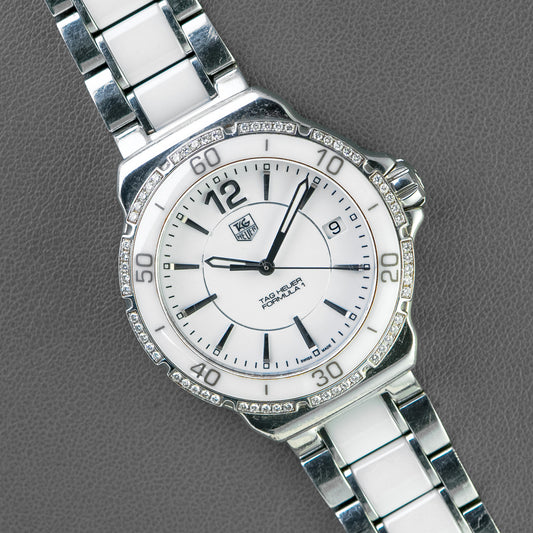 TAG Heuer Formula 1 Diamond WAH1213 White Dial 37mm