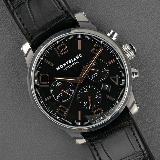 Montblanc TimeWalker Chronograph Black Dial Red Gold 43mm