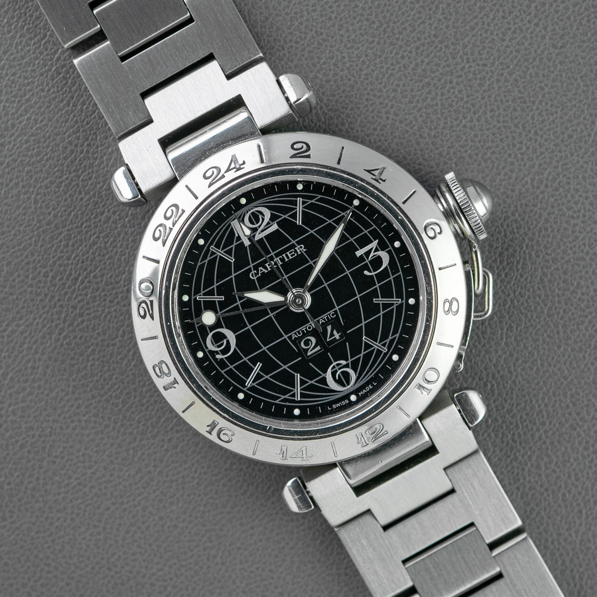 Cartier Pasha GMT Automatic Black Dial 35mm
