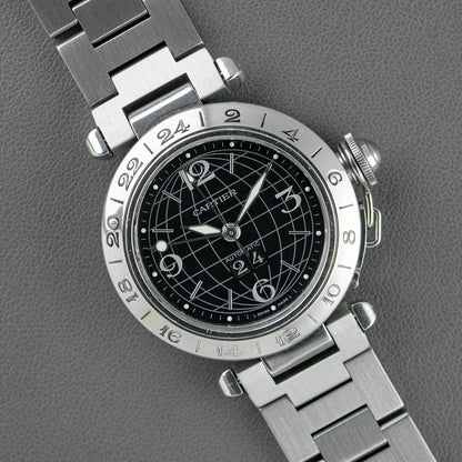 Cartier Pasha GMT Automatic Black Dial 35mm