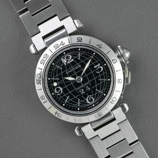 Cartier Pasha GMT Automatic Black Dial 35mm