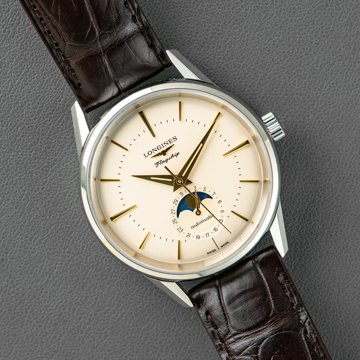 Longines Flagship Heritage Moonphase Automatic Silver 38.5mm