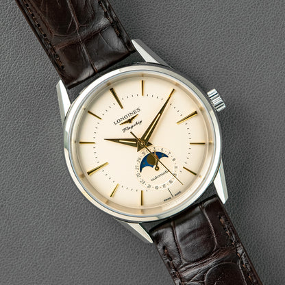 Longines Flagship Heritage Moonphase Automatic Silver 38.5mm