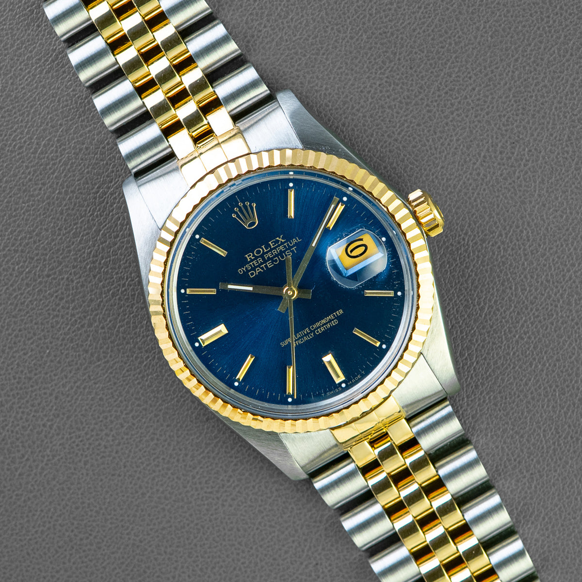 Rolex Datejust Two-Tone 16013 Blue Dial 36mm