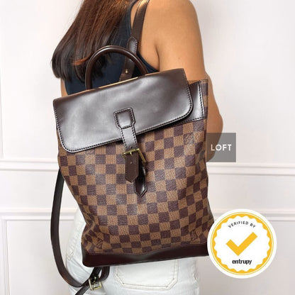 Louis Vuitton Soho Damier Ebene Backpack – LOFT Louis Vuitton Soho Damier Ebene Backpack – LOFT