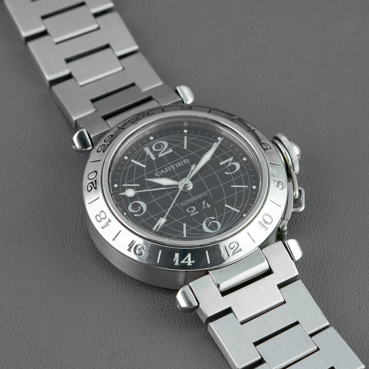 Cartier Pasha GMT Automatic Black Dial 35mm