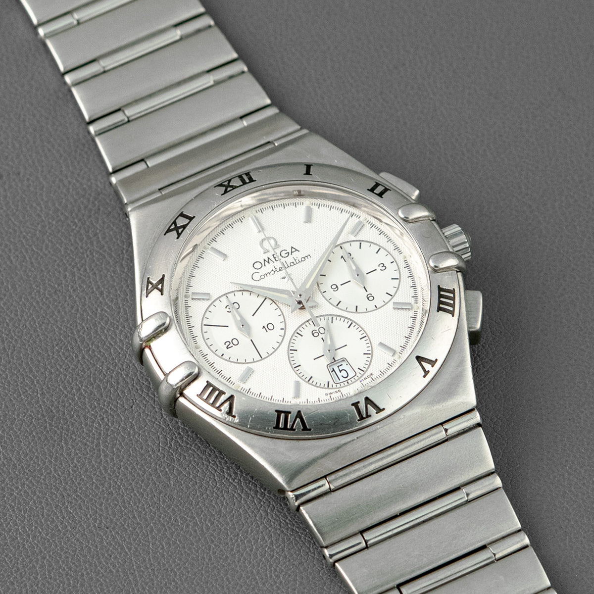 Omega Constellation Double Eagle Chronograph Silver Dial 39mm