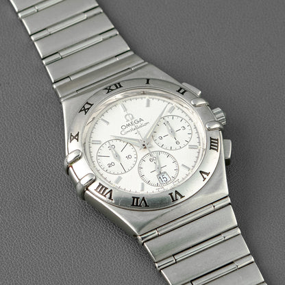 Omega Constellation Double Eagle Chronograph Silver Dial 39mm