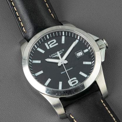 Longines Conquest Quartz Date Black Dial 42mm