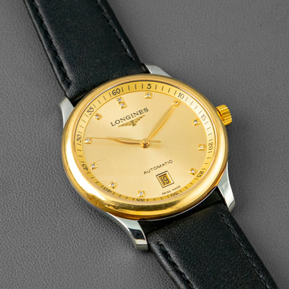 Longines Master Collection Automatic Diamond Golden Dial 38.5mm