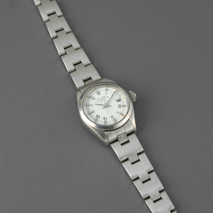 Rolex Oyster Perpetual Date 6916 White Roman Dial 26mm